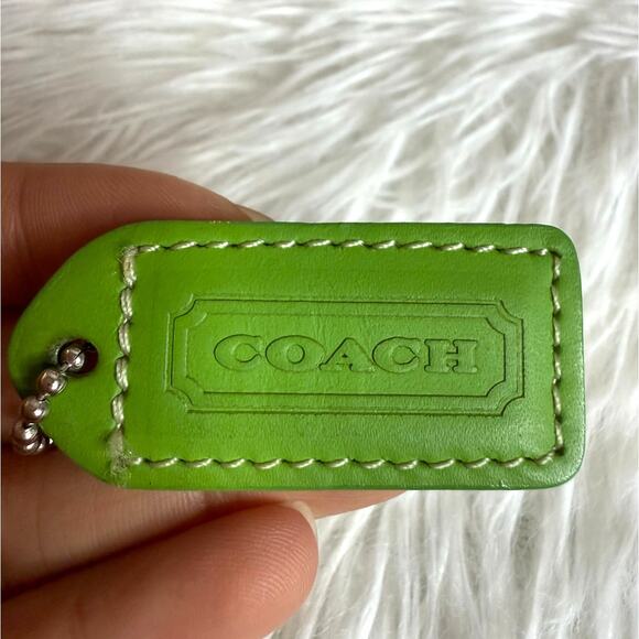 1.5" y2k COACH Vintage Fob Bag Charm Hang tag Hangtag - Picture 1 of 2